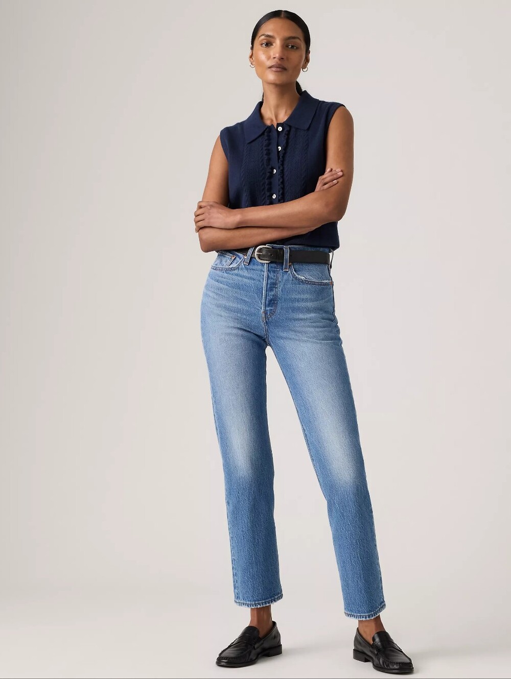 Levi's Wedgie Straight Ankle Women's Jeans, Light Blue Ankle-Length Size31